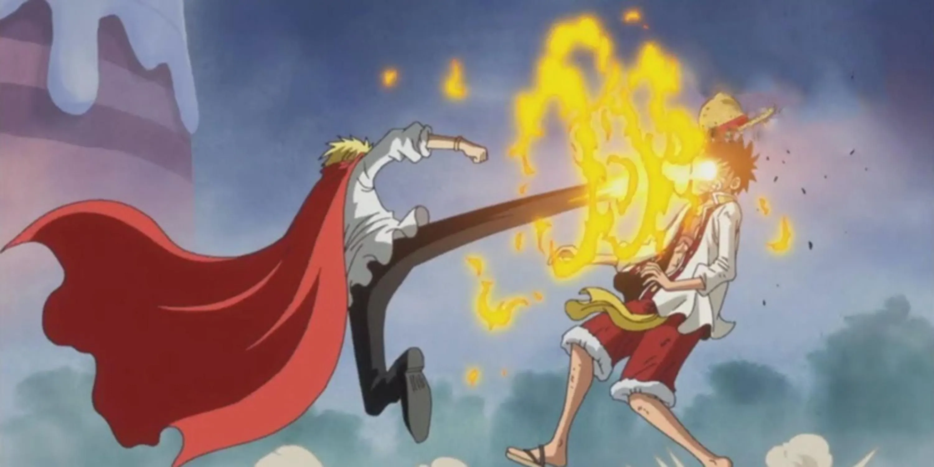 Vinsmoke Sanji đau đớn đá Luffy trong trận đấu đầy nước mắt tại Đảo Bánh, vì bảo vệ đồng đội