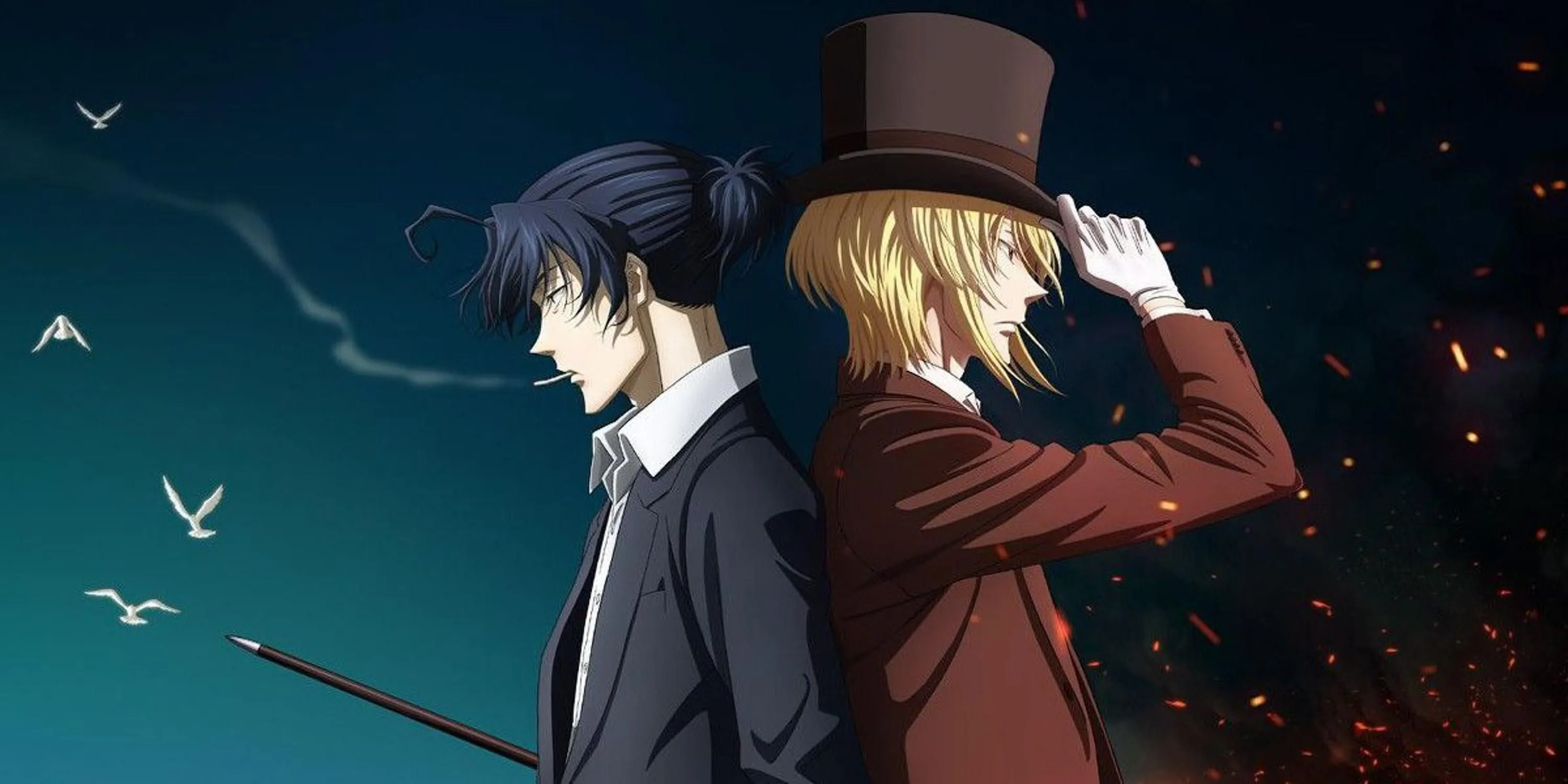 William James Moriarty với vẻ ngoài xảo quyệt trong anime Moriarty the Patriot