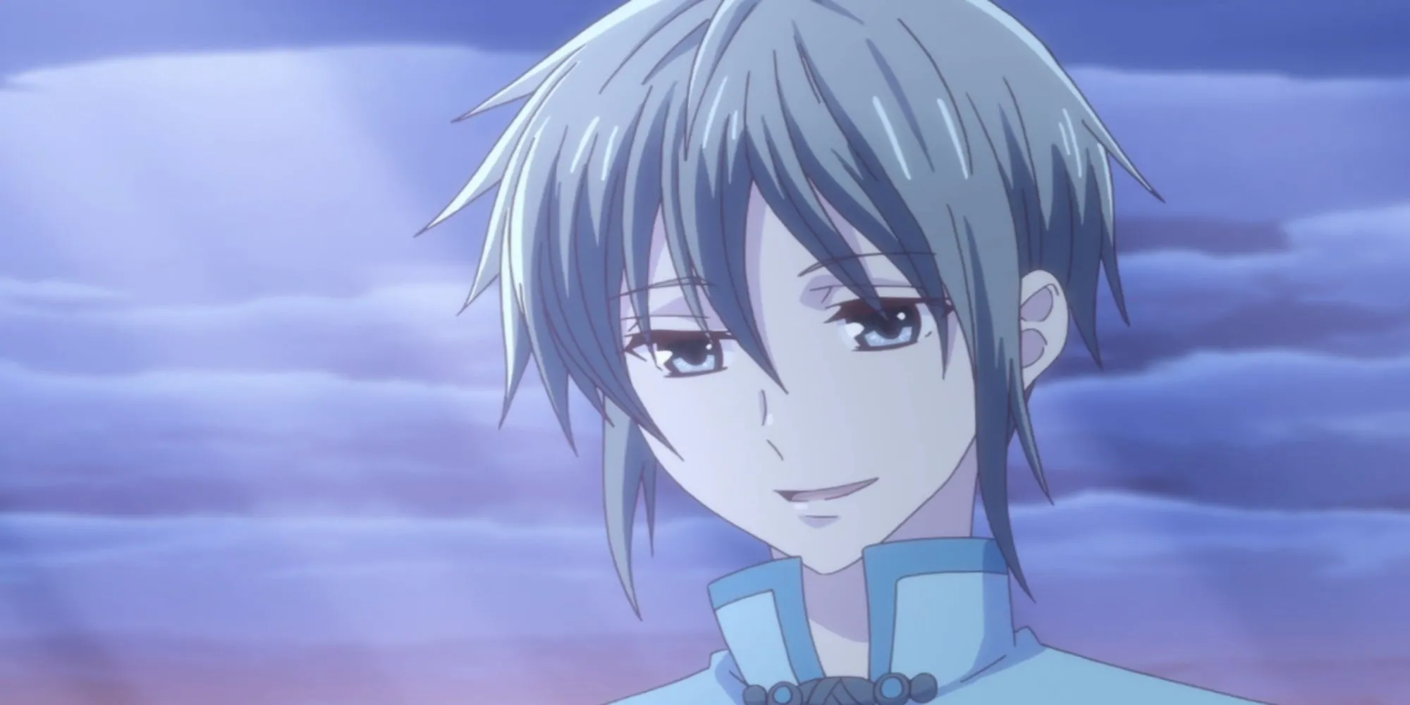 Yuki Sohma trong Fruits Basket nhìn xuống và mỉm cười