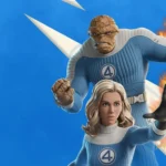 Banner Fantastic Four Cup Fortnite với biểu tượng 4 thành viên siêu anh hùng