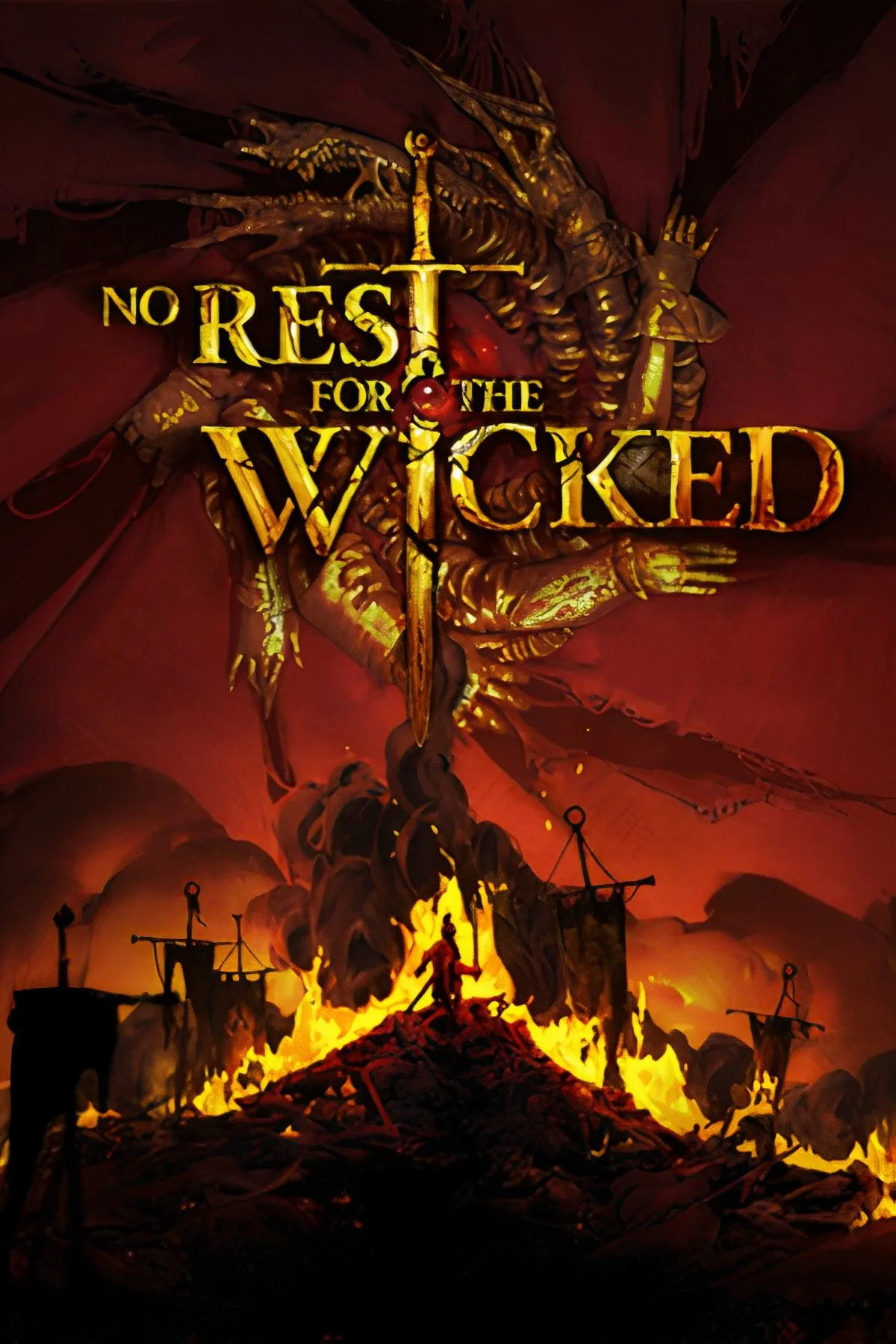 Bìa game No Rest for the Wicked với phong cách đồ họa action RPG ấn tượng