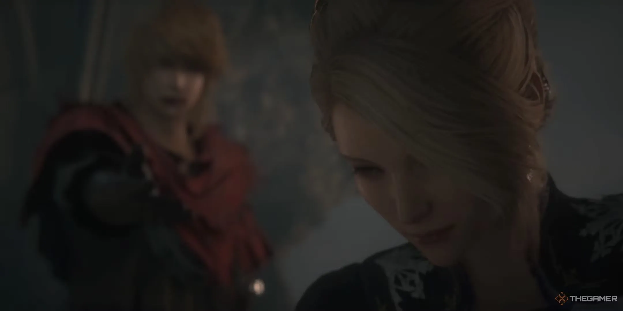 Anabella Rosfield và Joshua trong một cảnh phim đầy kịch tính của Final Fantasy XVI