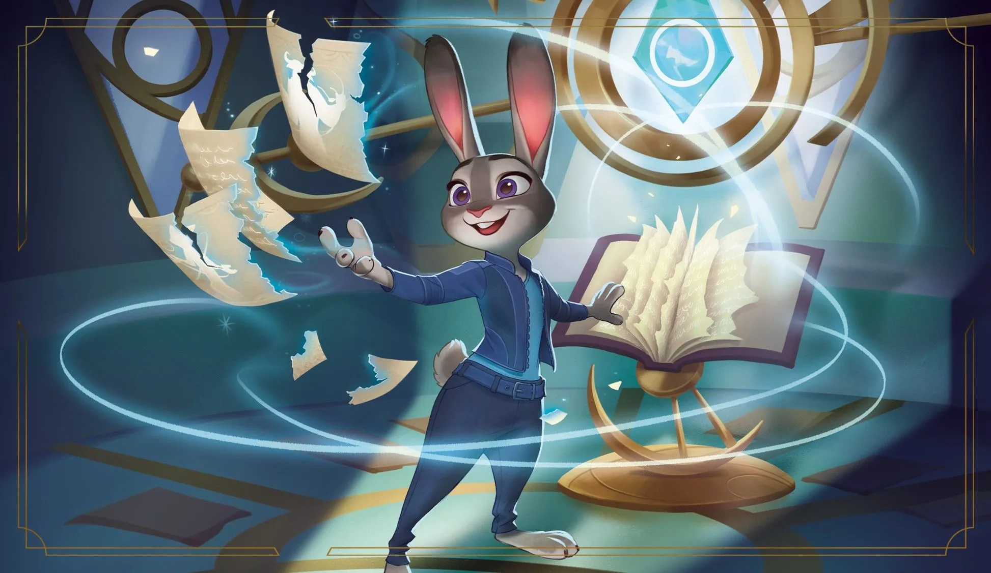 Art quảng cáo Zootopia cho set Whispers in the Well của Disney Lorcana