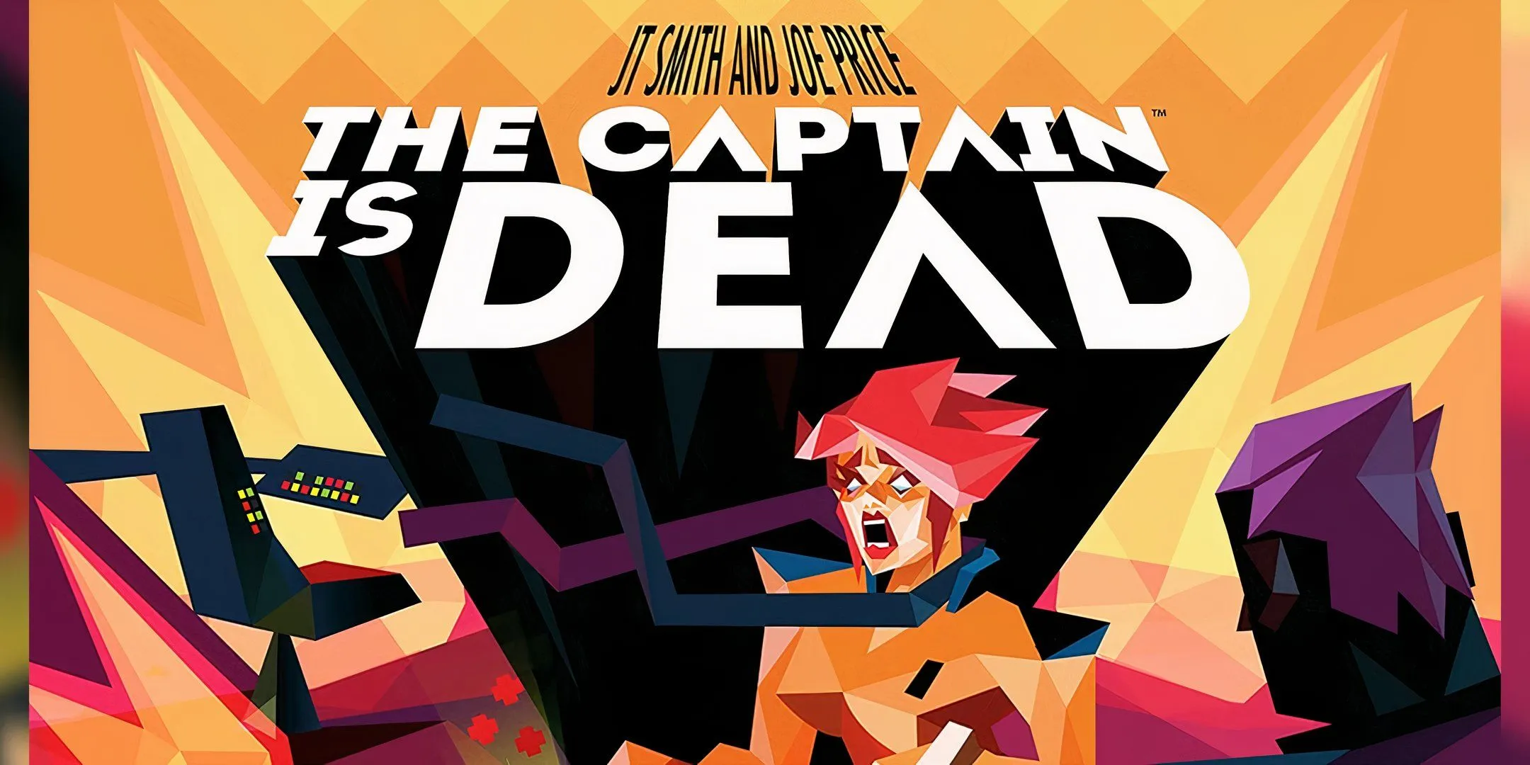 Bìa game The Captain Is Dead với phi hành đoàn đang đối mặt với hiểm nguy sau cái chết của thuyền trưởng.