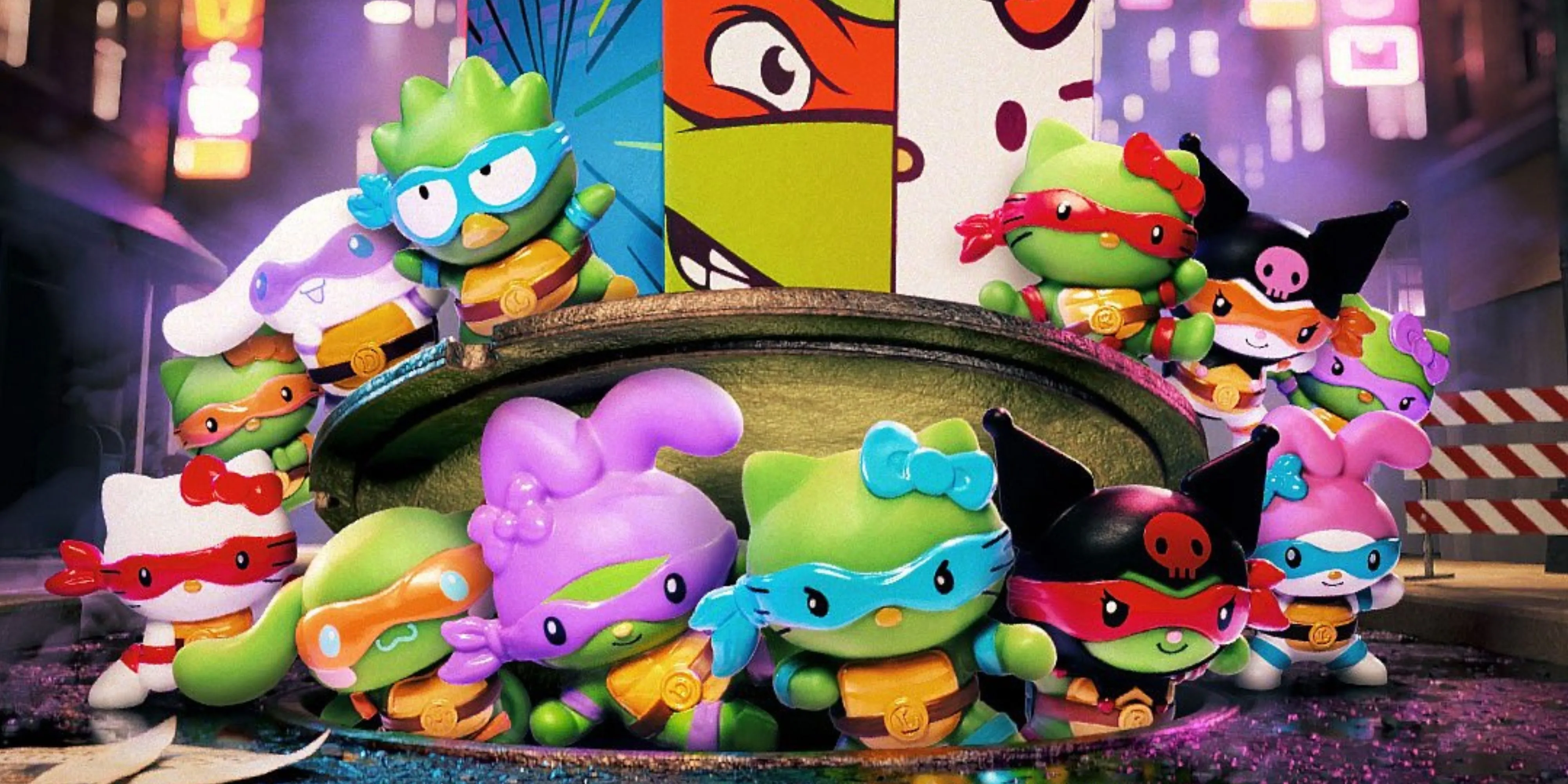 Bộ sưu tập 12 món đồ chơi Happy Meal McDonald's Hello Kitty x Ninja Rùa siêu độc đáo.