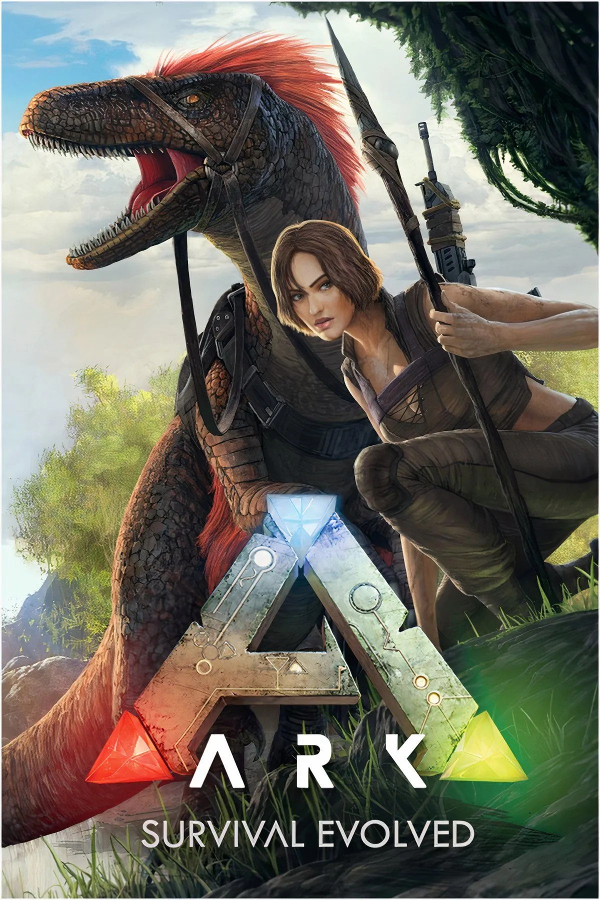 Cảnh tượng trong ARK: Survival Evolved với khủng long và người chơi đang khám phá thế giới