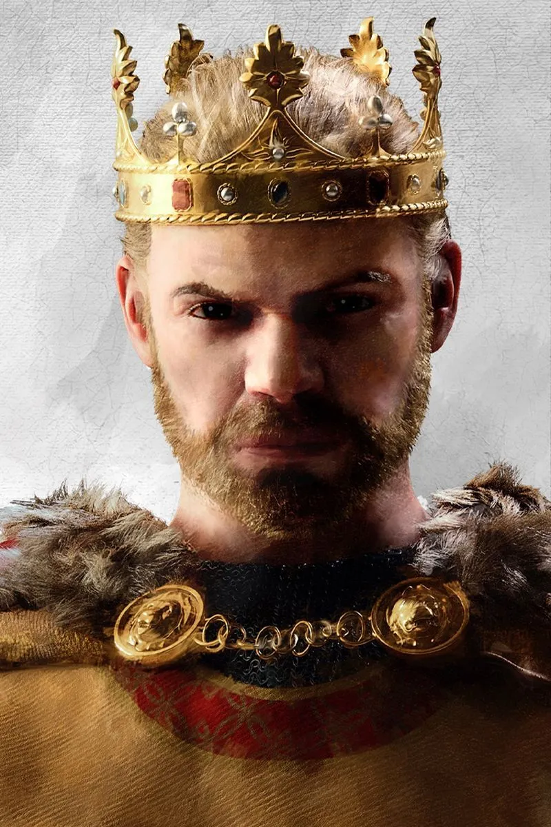 Chân dung nhân vật quý tộc với các thuộc tính và mối quan hệ trong game Crusader Kings 3
