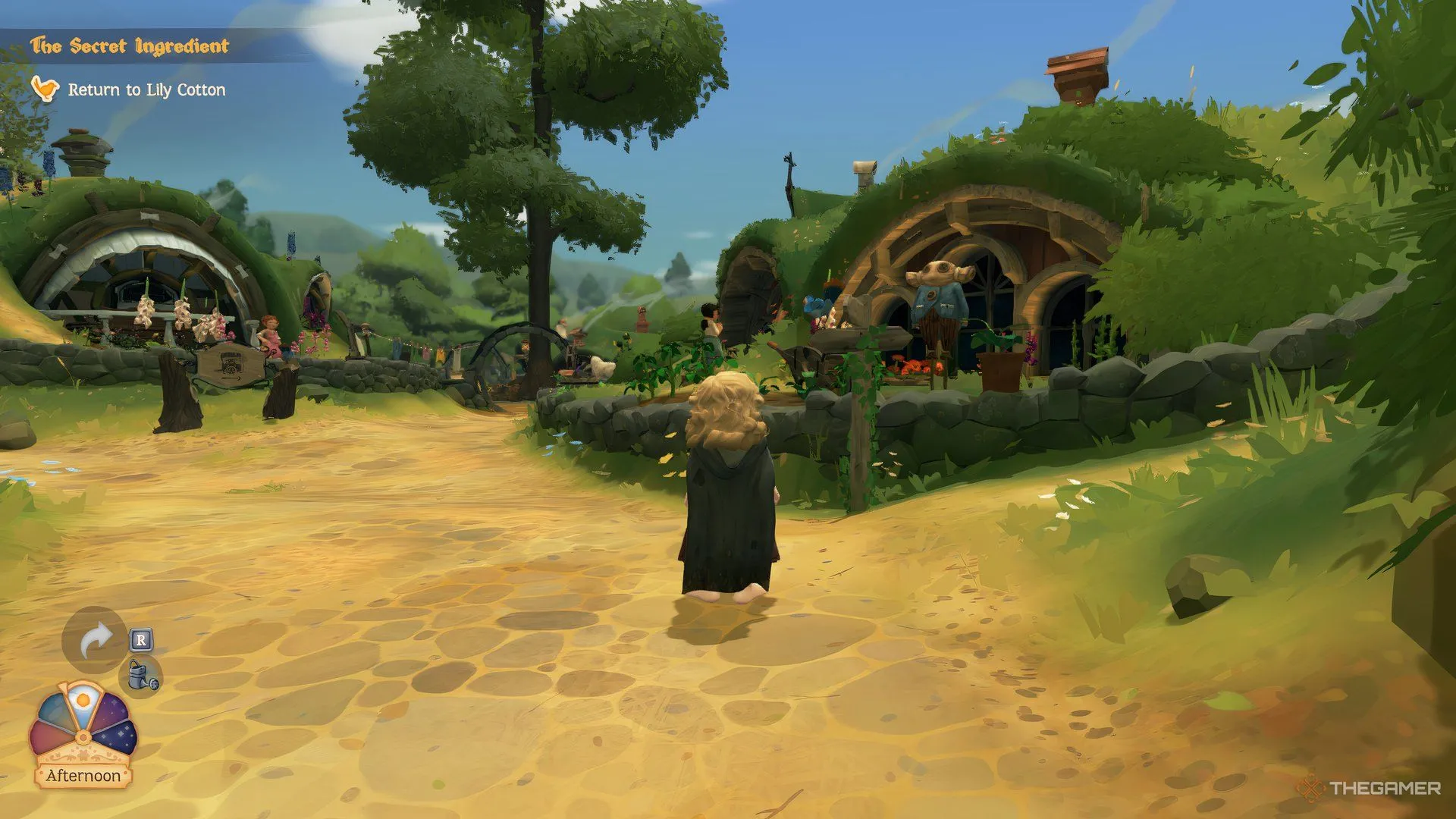 Chú chim nhỏ đậu trên bảng chỉ đường, bí kíp dẫn lối không cần mini-map trong Tales of the Shire.