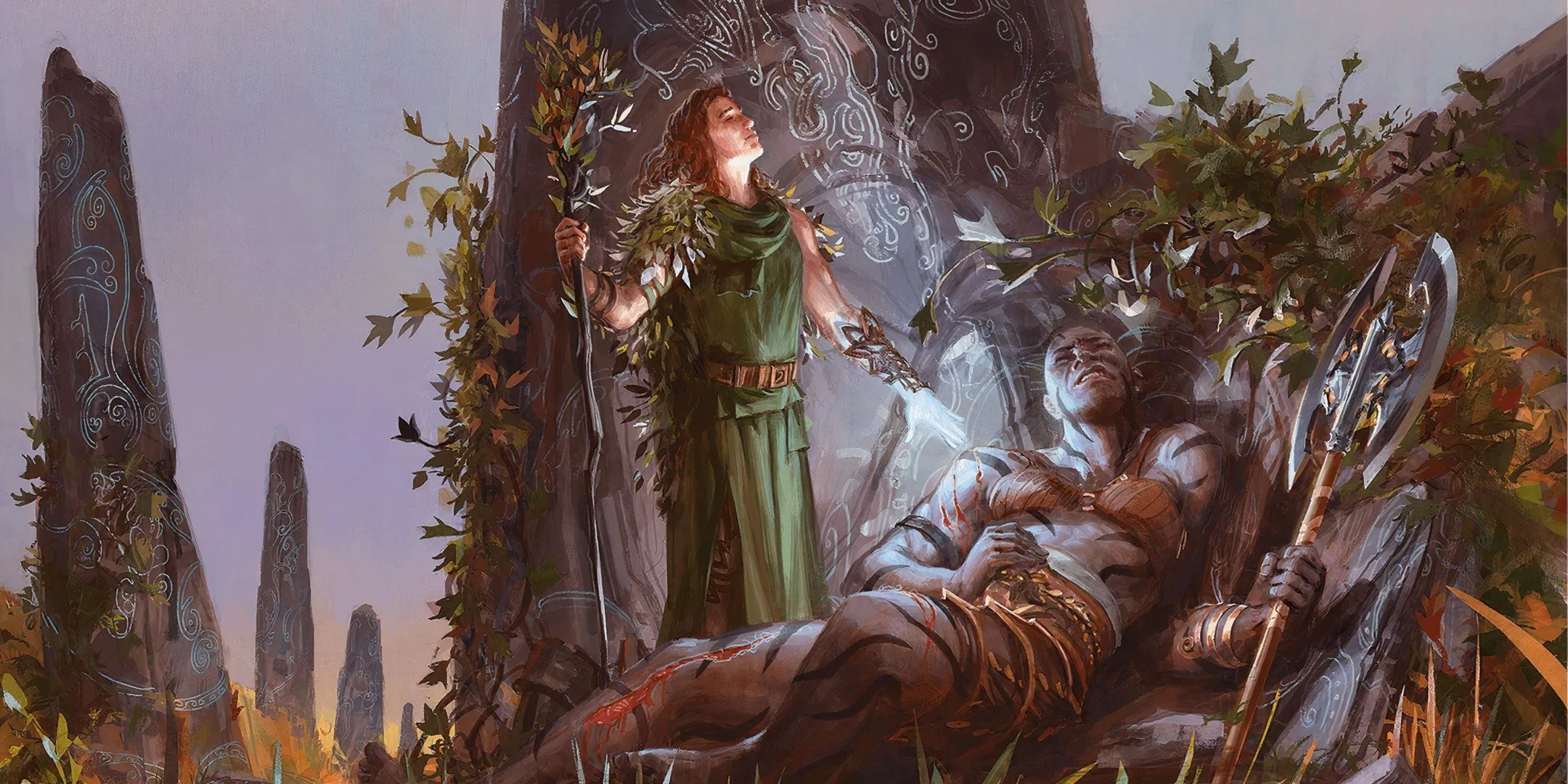 Druid D&amp;D tung Lesser Restoration cho chiến binh, nhưng trong thế giới không hồi sinh, cái chết là vĩnh cửu và mọi hy vọng đều mong manh