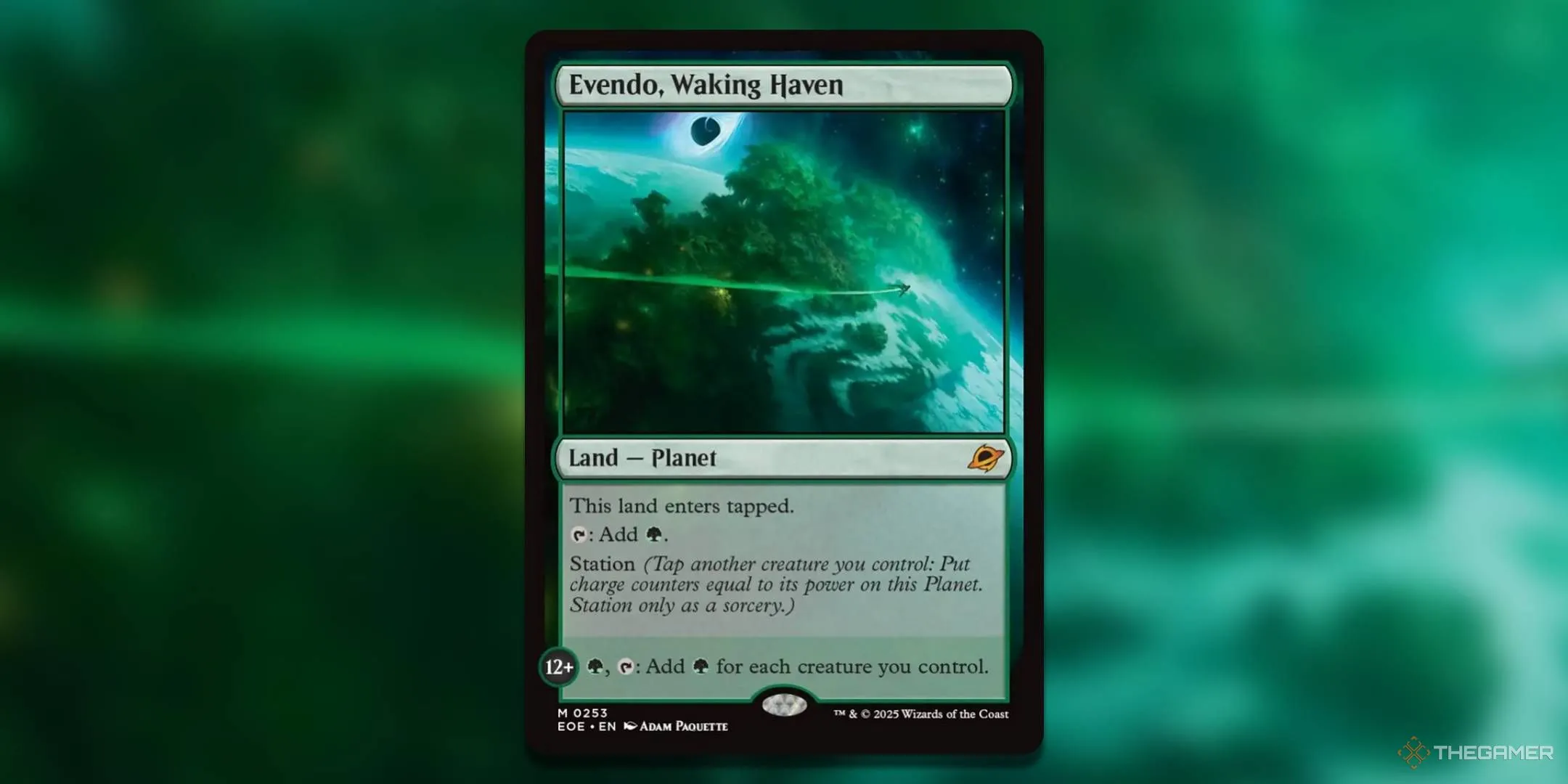 Evendo, Waking Haven, một lá đất mạnh mẽ trong Magic The Gathering, được coi là lựa chọn thay thế cho Gaea's Cradle, giúp tạo lượng lớn mana từ các sinh vật.