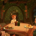 Gia đình Hobbit và Dwarf cùng nhau thưởng thức bữa ăn ngon lành tại Bywater trong Tales of the Shire