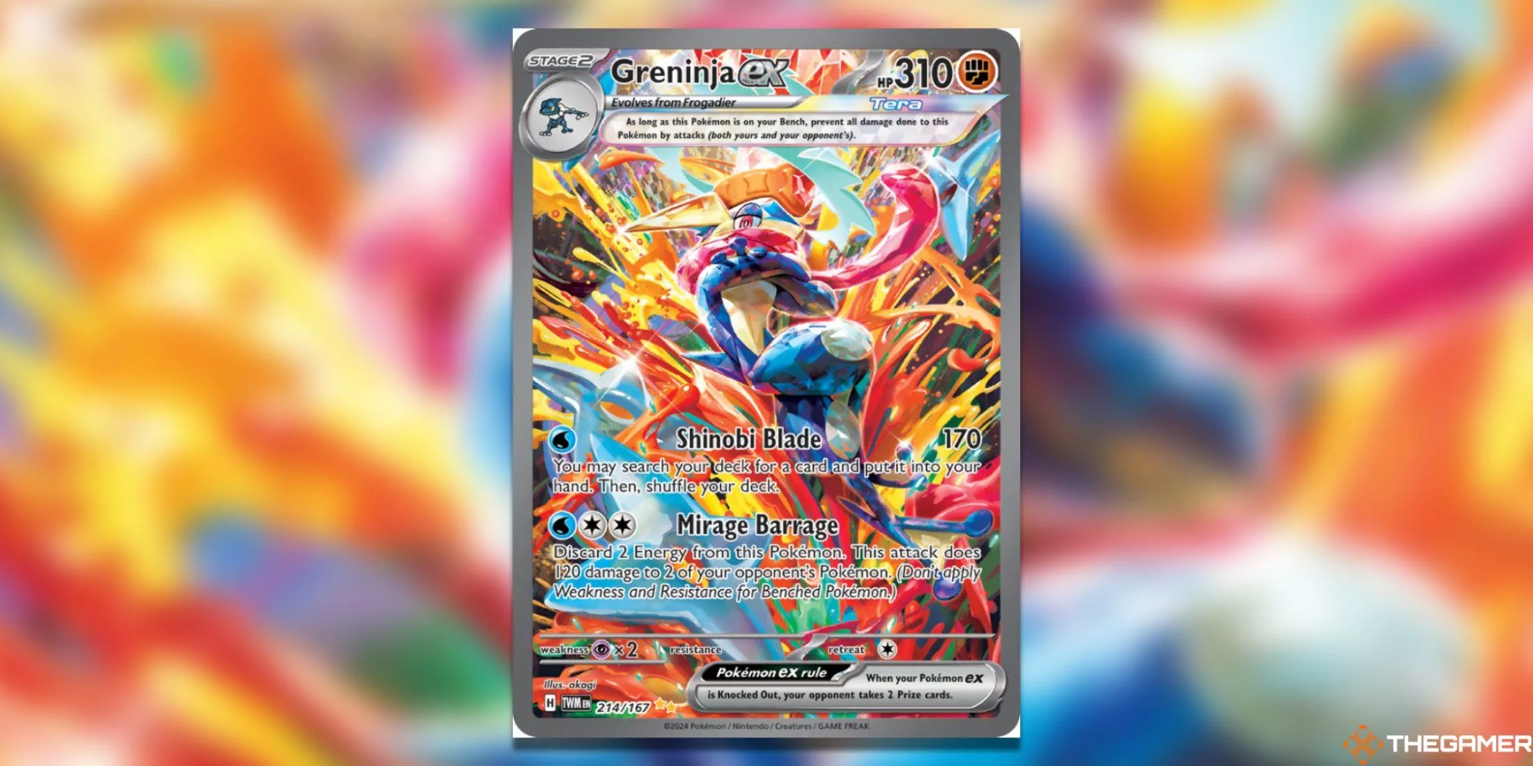 Greninja ex Special Illustration Rare từ Twilight Masquerade, siêu phẩm Kalos TCG.