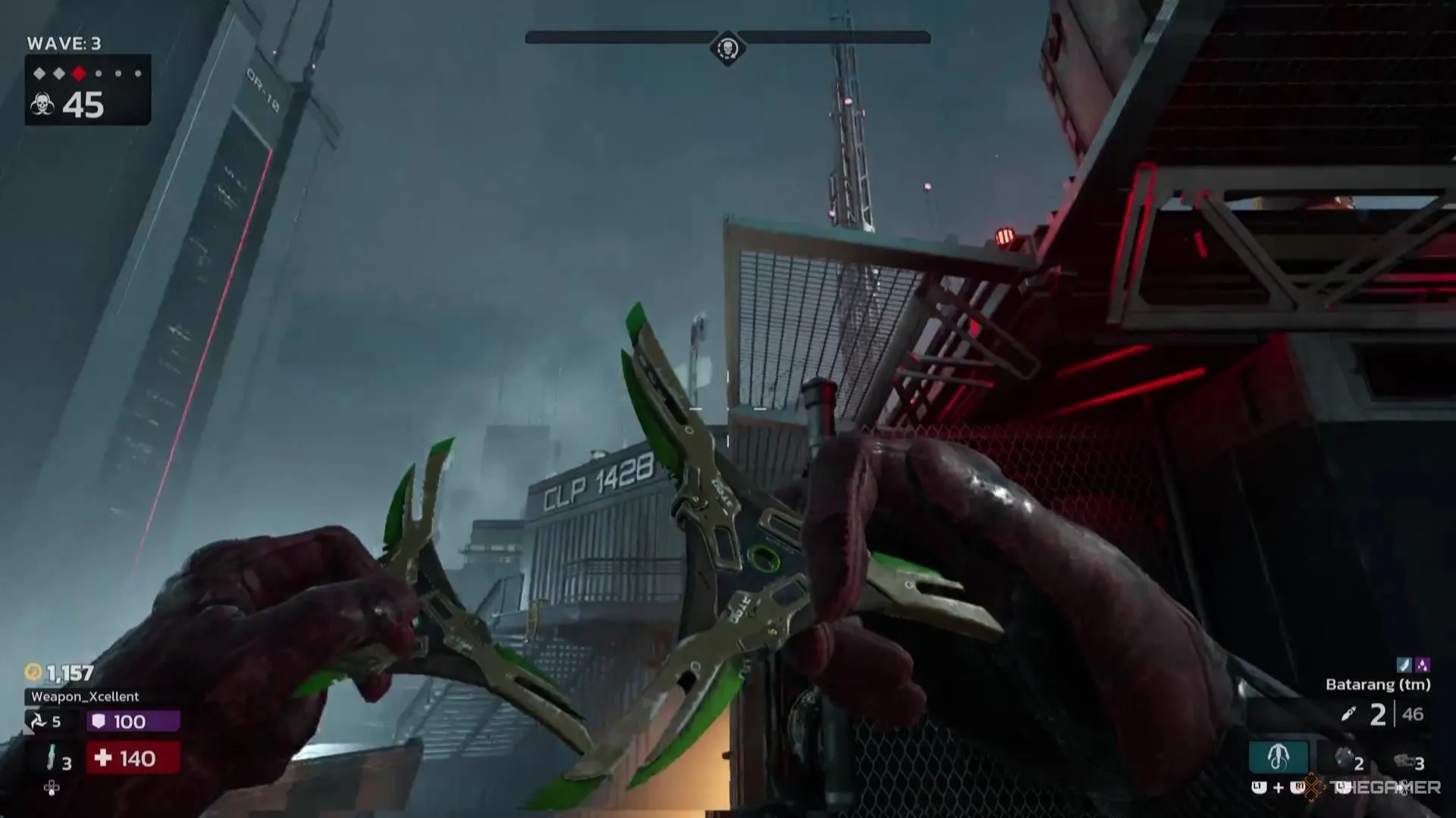 Hai cây phi tiêu Shuriken với lưỡi dao xanh lá cây trong Killing Floor 3, biểu tượng cho việc xây dựng build chuyên biệt