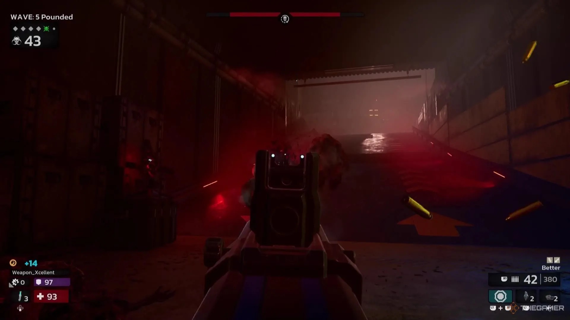 Hai con Zed khổng lồ đang tràn xuống một con dốc, cảnh báo nguy hiểm trong game Killing Floor 3