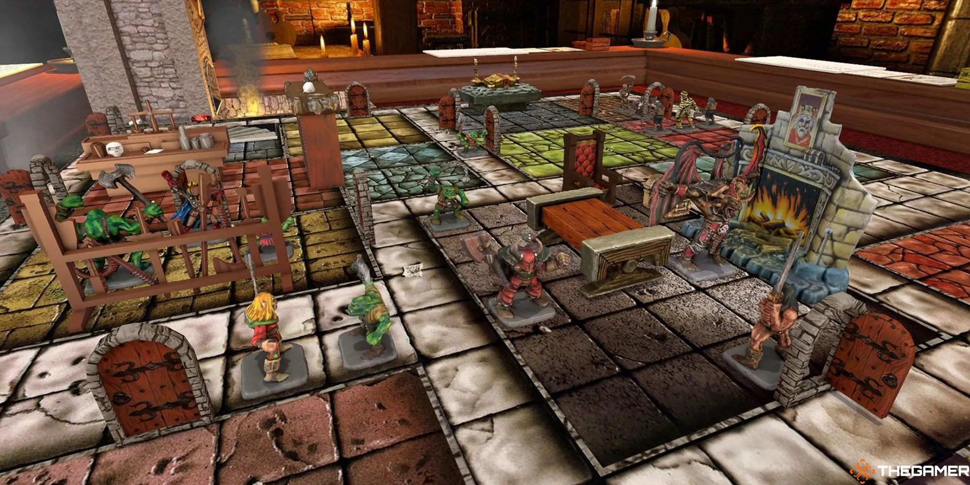 Hình ảnh bản đồ và các nhân vật trong HeroQuest