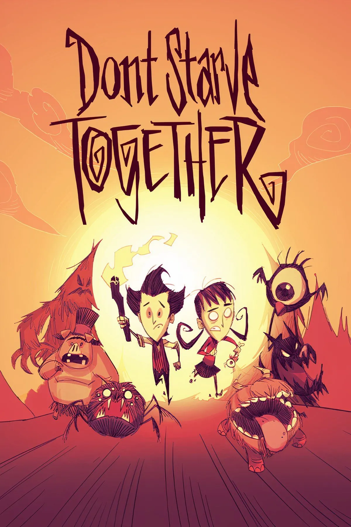 Hình ảnh nhân vật trong Don't Starve Together đang đối mặt với môi trường khắc nghiệt