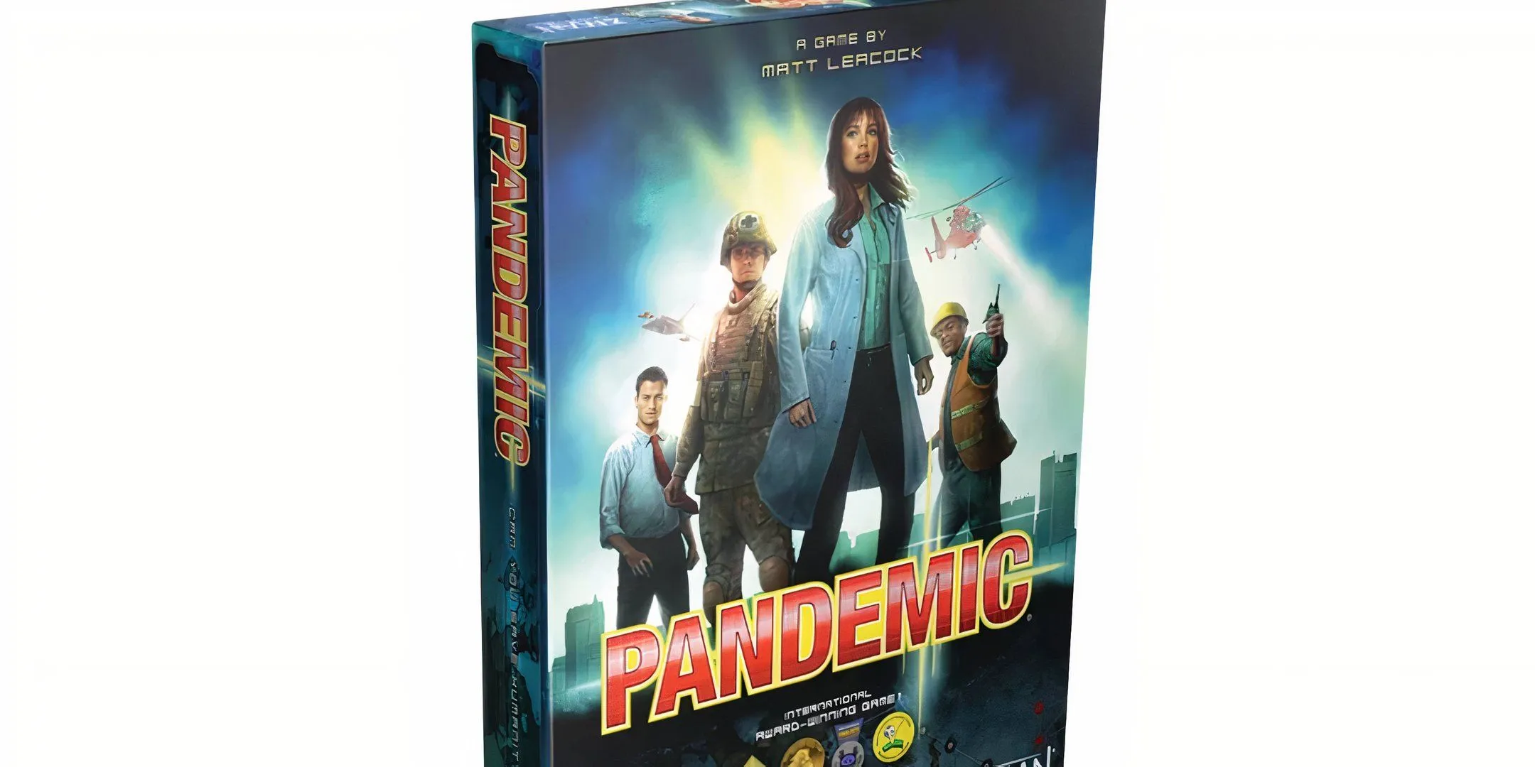 Hộp game Pandemic, các nhà khoa học đang nỗ lực chiến đấu với dịch bệnh toàn cầu.
