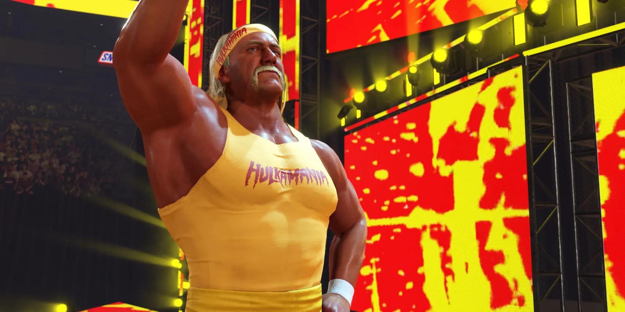 Hulk Hogan trong lối vào ấn tượng của WWE 2K24