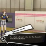 Kiuchi trong phân cảnh "Subway Slammer" nổi tiếng của Persona 5 The Phantom X