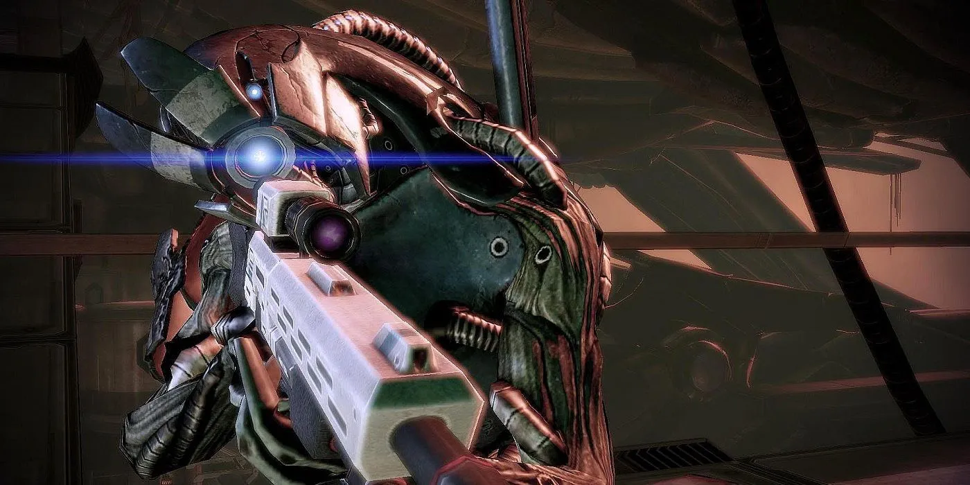 Legion của Geth với kỹ năng bắn tỉa đỉnh cao trong Mass Effect 2 Legendary Edition.