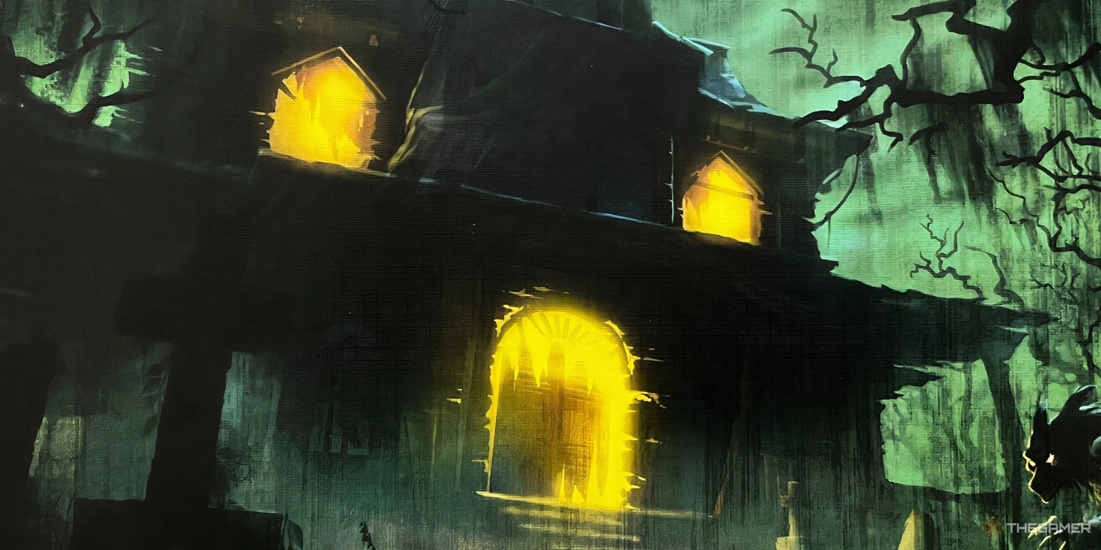 Ngôi nhà ma ám huyền bí của tựa game Betrayal at House on the Hill, nơi ẩn chứa vô vàn bí mật kinh hoàng.