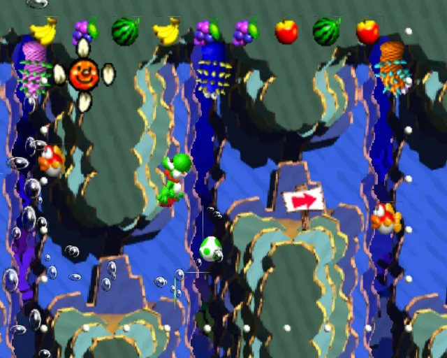 Phong cách nghệ thuật độc đáo của Yoshi's Story, tựa game platformer trên N64.