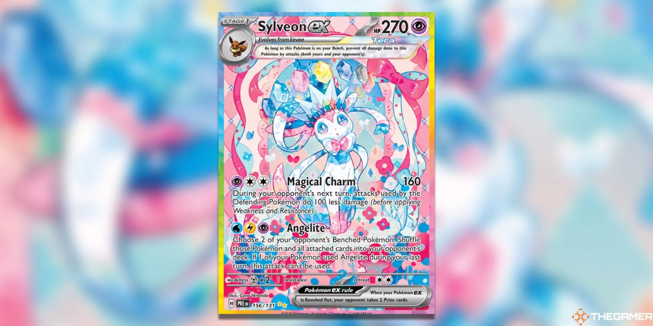 Sylveon ex Special Illustration Rare từ Prismatic Evolutions, thẻ bài Pokemon TCG Kalos đáng đầu tư.