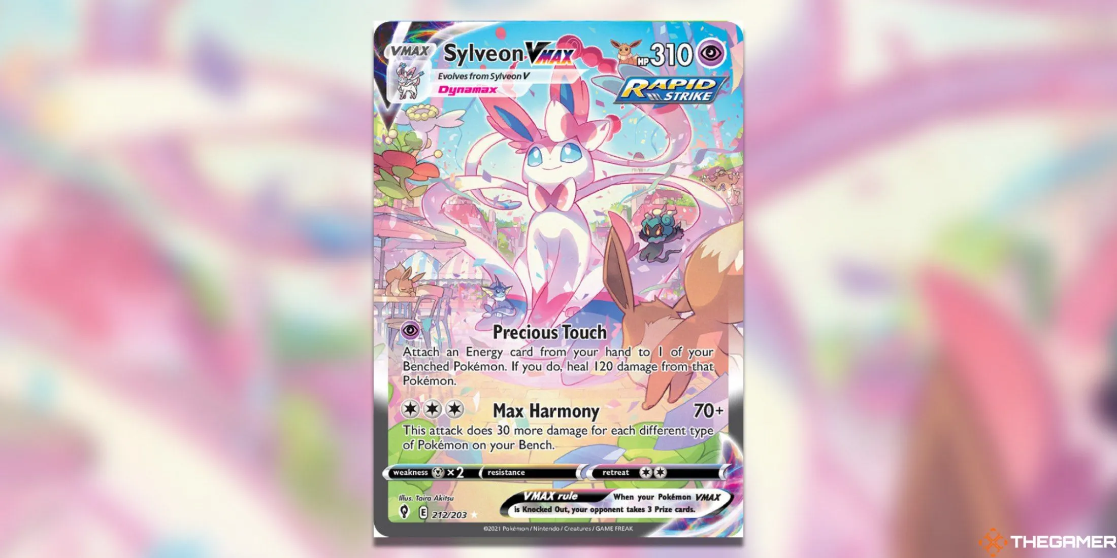 Sylveon VMAX Alternate Art từ set Evolving Skies, thẻ bài Pokemon TCG Kalos đẳng cấp.