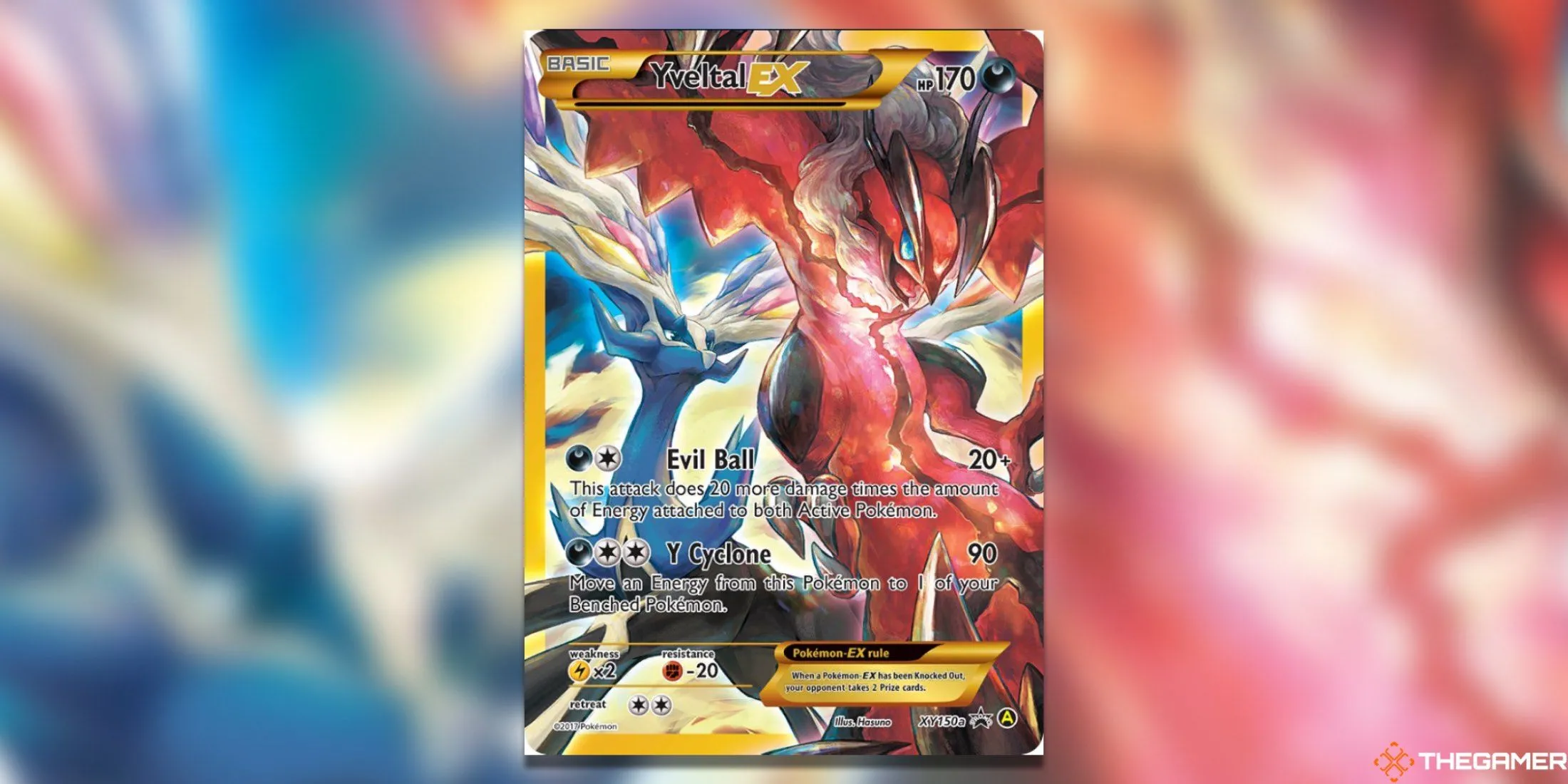 Thẻ Yveltal EX Alternate Art Promo trong Pokemon TCG, biểu tượng Kalos huyền thoại.