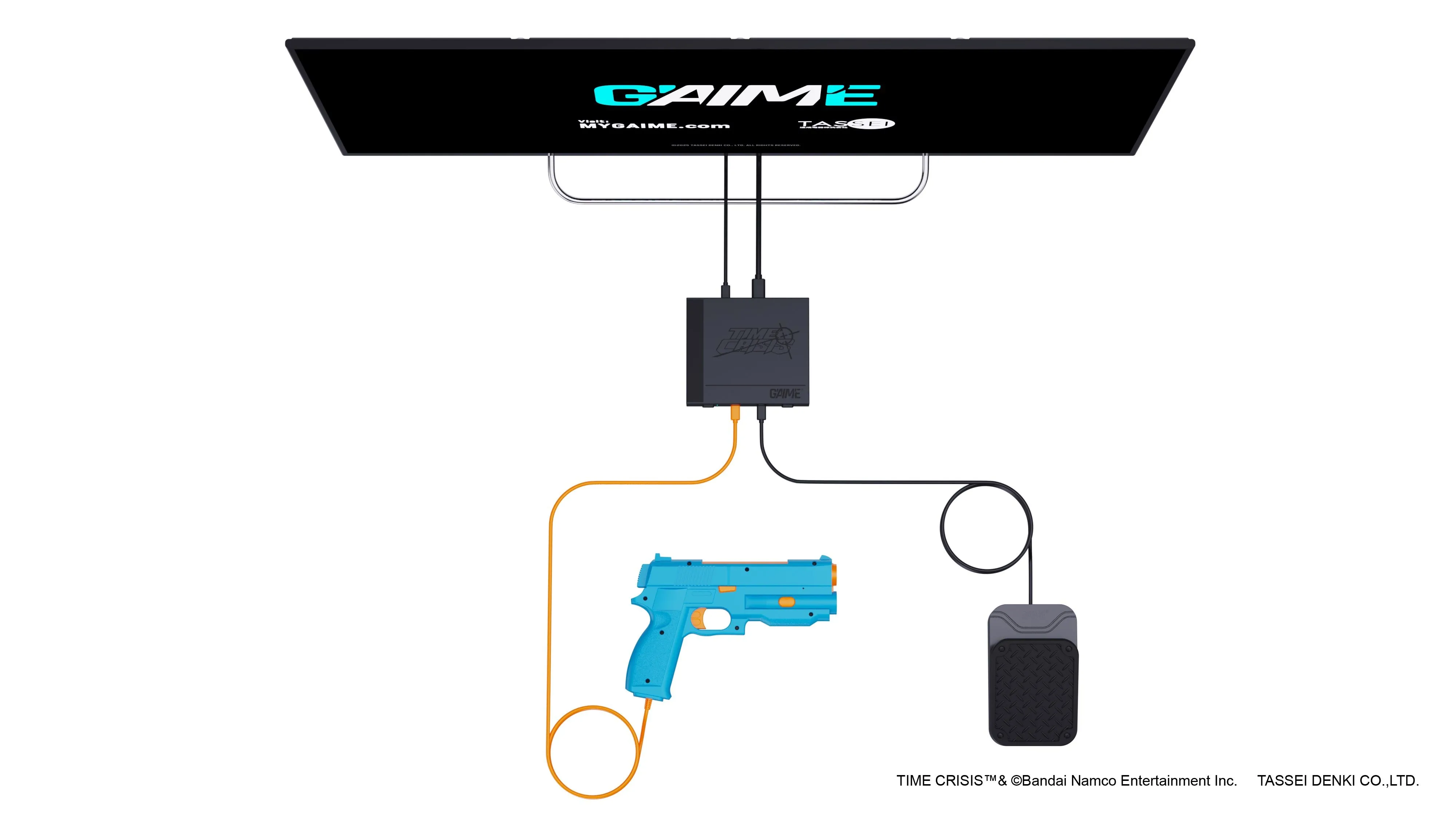 Thiết lập súng light gun G'aim'e Plug &amp; Play cạnh TV.