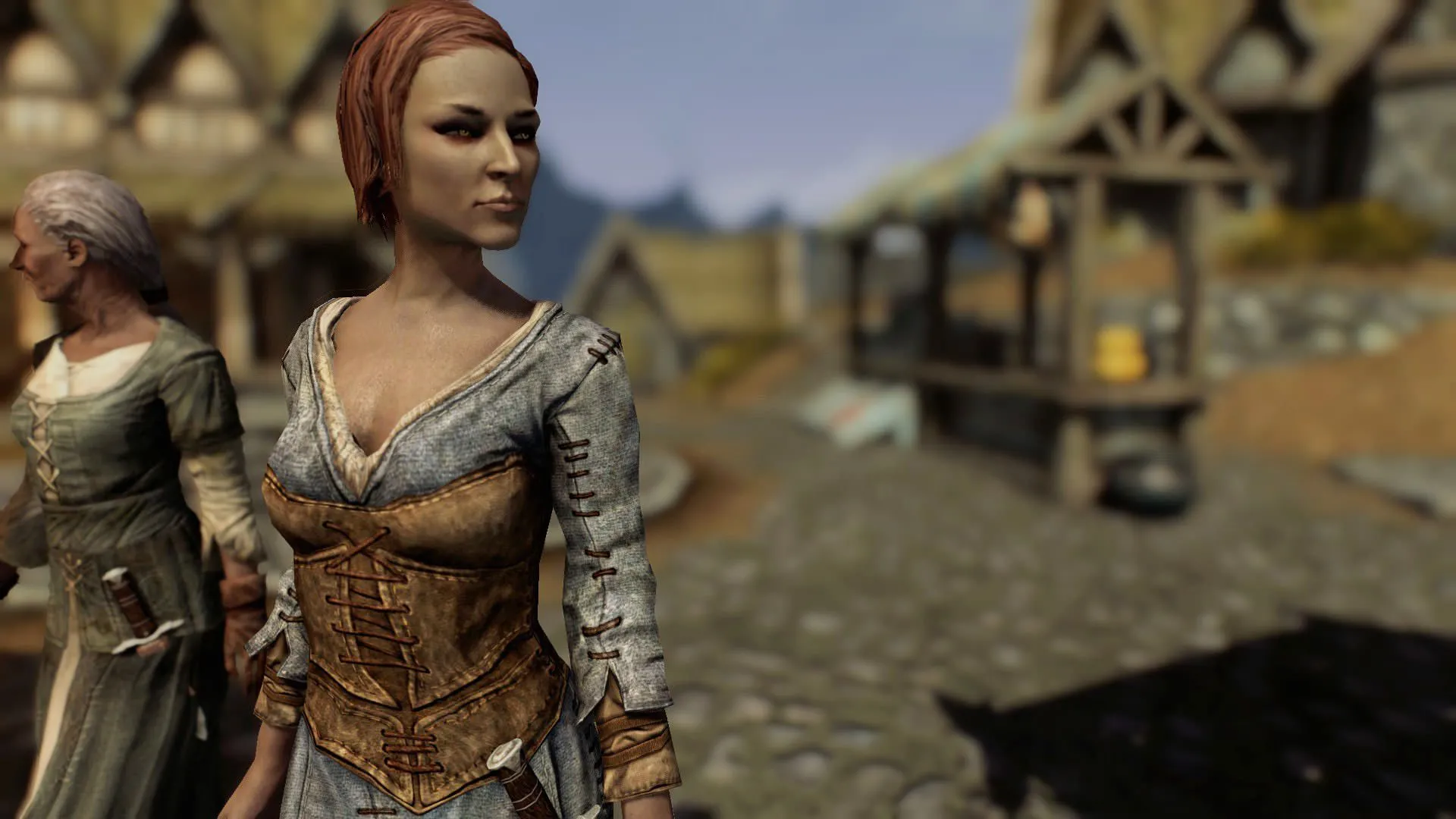Ysolda, nhân vật quan trọng trong nhiệm vụ "A Night To Remember" tại chợ Whiterun, Skyrim.